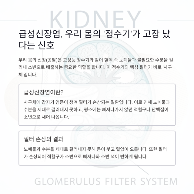 어느 날 갑자기 콜라색 소변? '급성신장염' 의심 신호와 예방법
