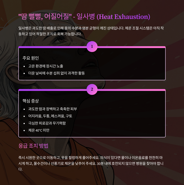 일사병 열사병 증상과 대처법 총정리