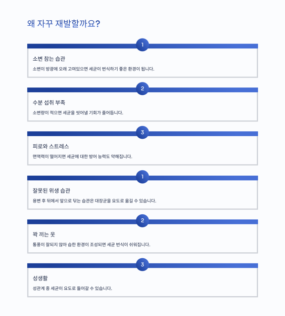 화장실만 자꾸 가고 싶고 찌릿! 혹시 나도 '요로감염'?(원인, 증상, 예방법 총정리)