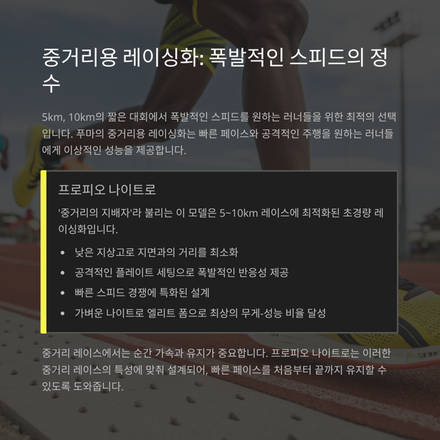 푸마 러닝화 종류
