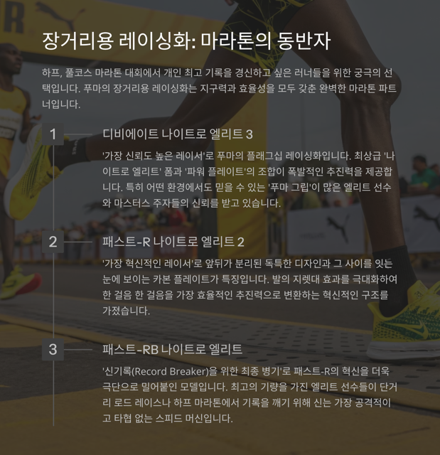 푸마 러닝화 종류