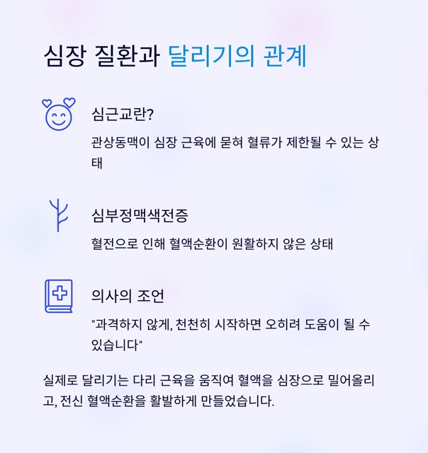 달리기를 시작하며: 심근교와 심부정맥색전증을 가진 제가 왜 달리기를 선택했을까요? - 달려라 런린이#1