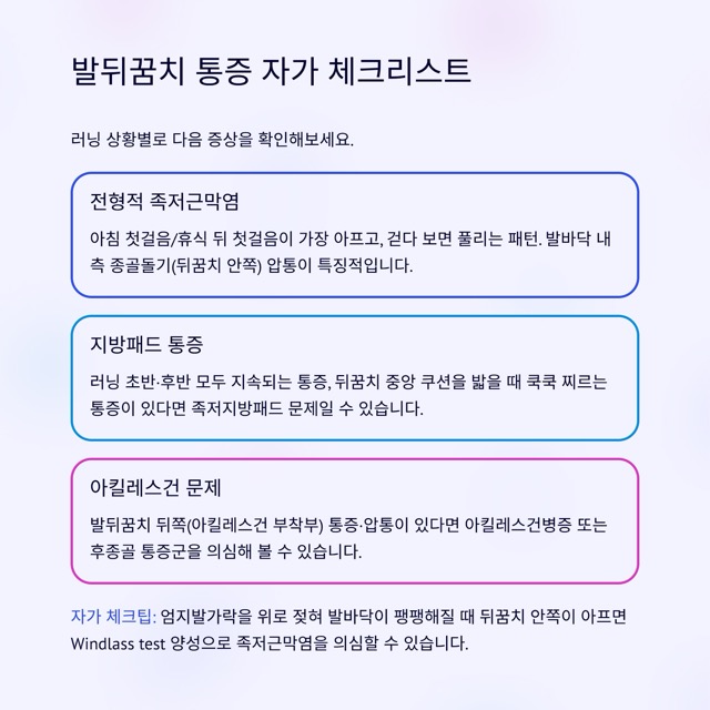 러닝 중 발뒤꿈치 통증, 혹시 족저근막염일까요?