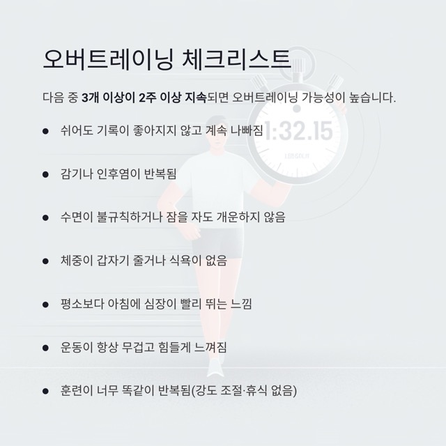 마라톤 오버트레이닝과 면역력 저하 쉽게 이해하기