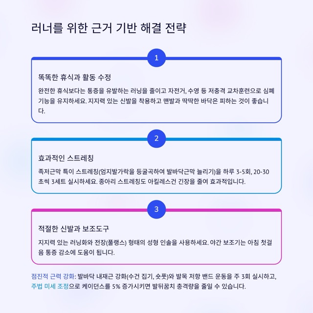 러닝 중 발뒤꿈치 통증, 혹시 족저근막염일까요?