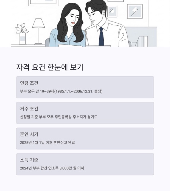 경기청년 결혼지원금, 100만 원으로 시작하는 두 사람의 첫걸음