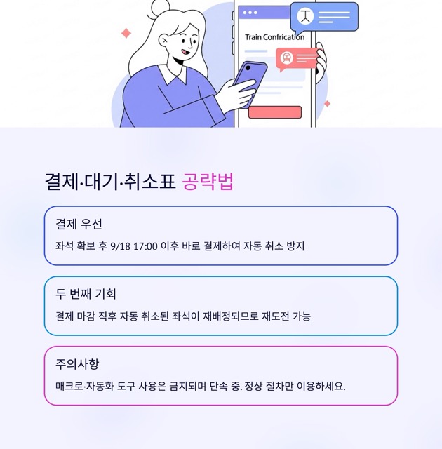 추석 KTX 예약, 2025년 바뀐 일정에 맞춘 ‘성공 예매’ 가이드