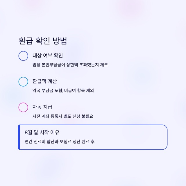 본인부담상한제, 2025년 환급 완벽 가이드: 자격·상한액·신청 절차까지 한눈에