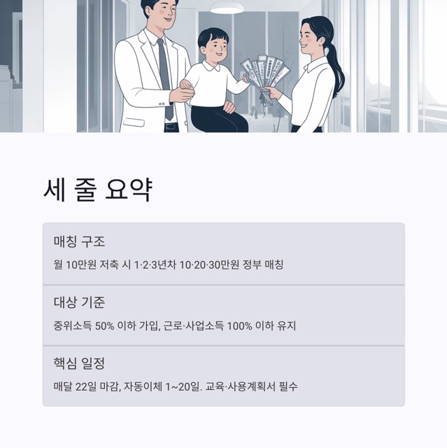 희망저축계좌2 조건, 신청기간, 서류, 신청방법