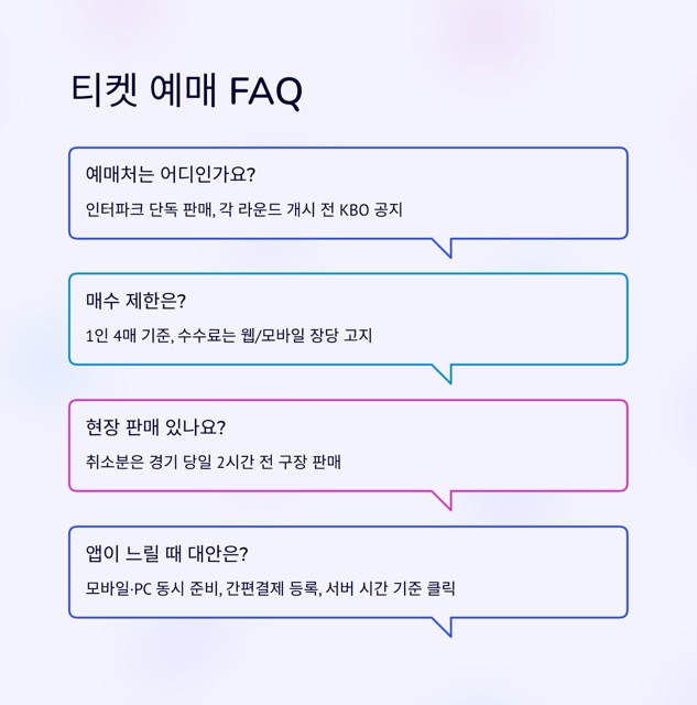 KBO 플레이오프 2025 완전 가이드: 일정·방식·규칙·순위·확률·예매(티켓)까지