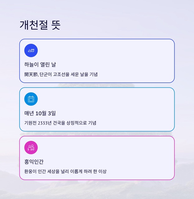 개천절 유래, 의미, 공휴일, 택배 배달, 행사 / 영어로는