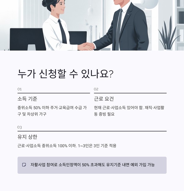 희망저축계좌2 조건, 신청기간, 서류, 신청방법