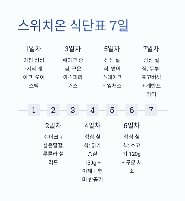 스위치온 다이어트 가이드 : 식단표, 1·2주차 로드맵, 방법, 쉐이크 선택, 후기와 요요 방지까지