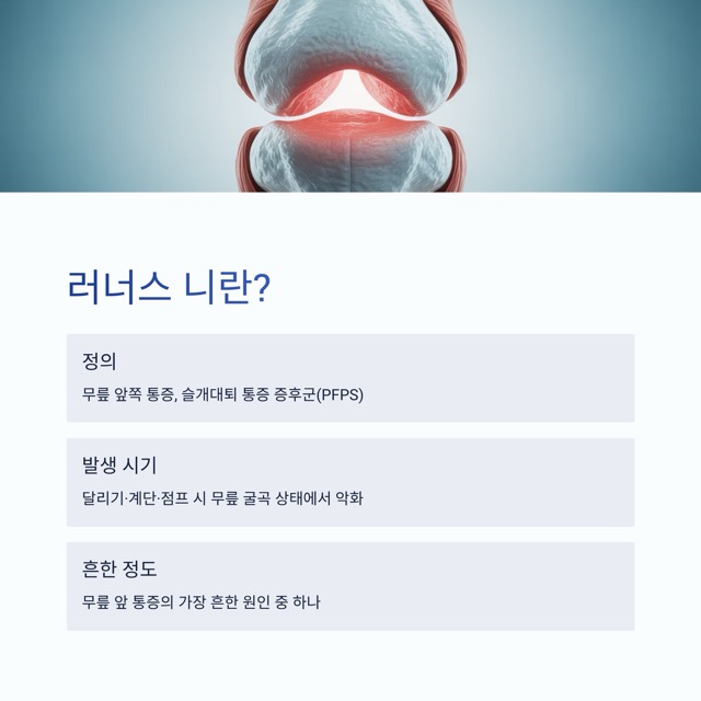 러너스 니 완전 가이드 : 정의·원인·자가 체크·치료·운동 루틴·재발 방지까지