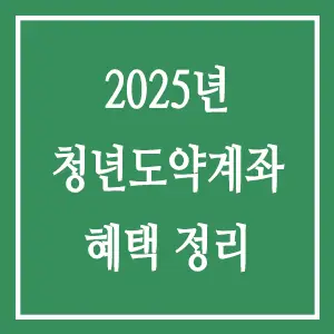 2025년 청년도약계좌 혜택 정리