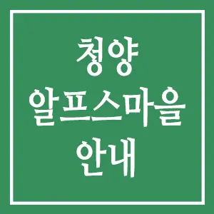 청양 알프스마을 안내