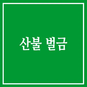 산불 벌금