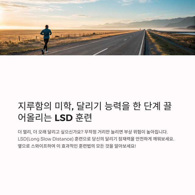 LSD 훈련 운동방법