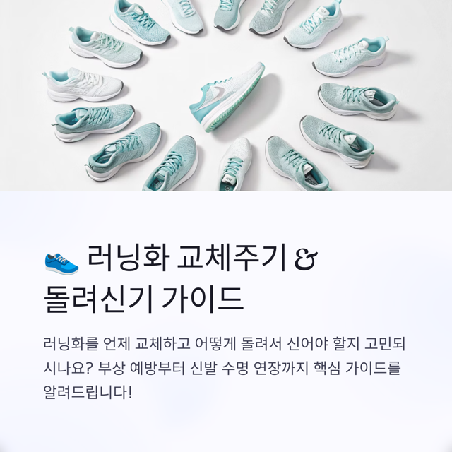러닝화 교체주기 & 돌려신기 가이드