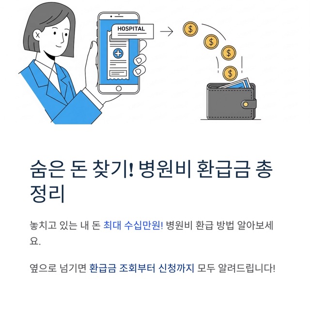 병원비 환급금 2025 완벽 가이드: ‘조회’부터 ‘환급받는법’까지 (삼쩜삼/3.3/군인병원비환급 포함)