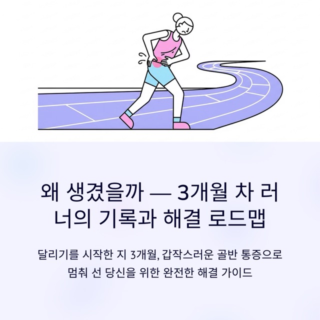 러닝 중 골반 통증, 왜 생겼을까 — 3개월 차 러너의 기록과 해결 로드맵