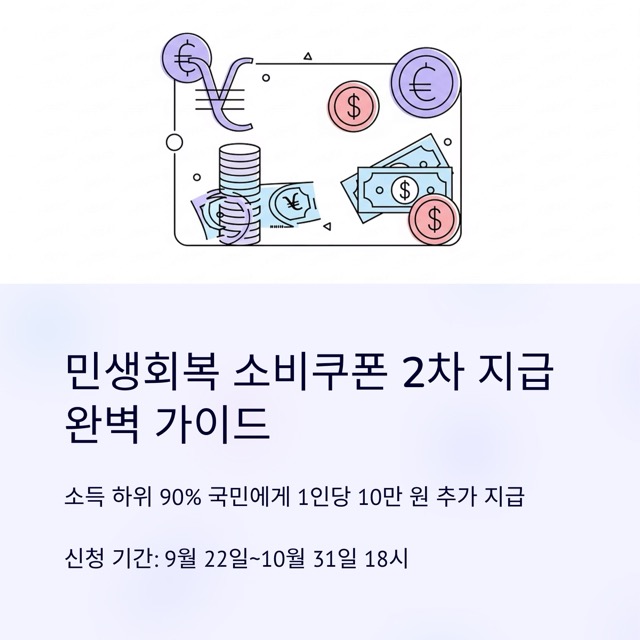 민생회복 소비쿠폰 2차 지급 완벽 가이드 (2025)