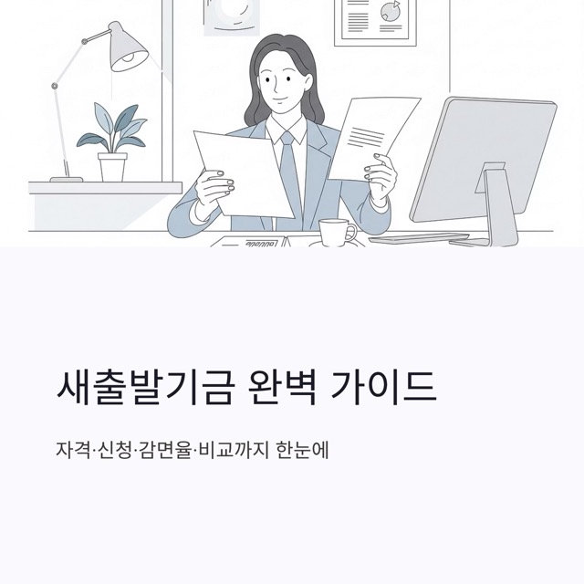 2025 새출발기금 완벽 가이드: 자격·신청·감면율·비교까지 한눈에