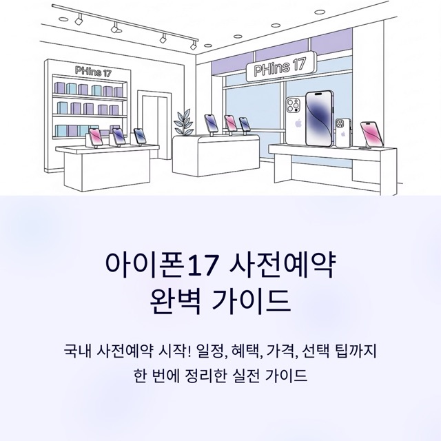 아이폰17 사전예약 완벽 가이드