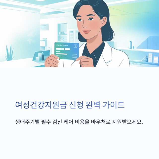 여성건강지원금 신청방법