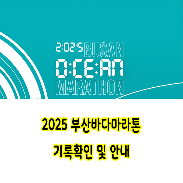 2025 부산바다마라톤 기록확인
