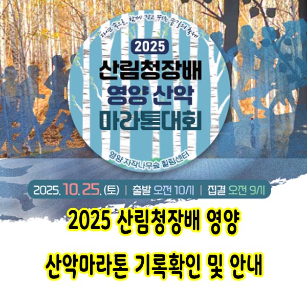 2025 산림청장배 영양 산악마라톤대회 기록확인 가이드(일정·코스·접수·시상·기록증 총정리)