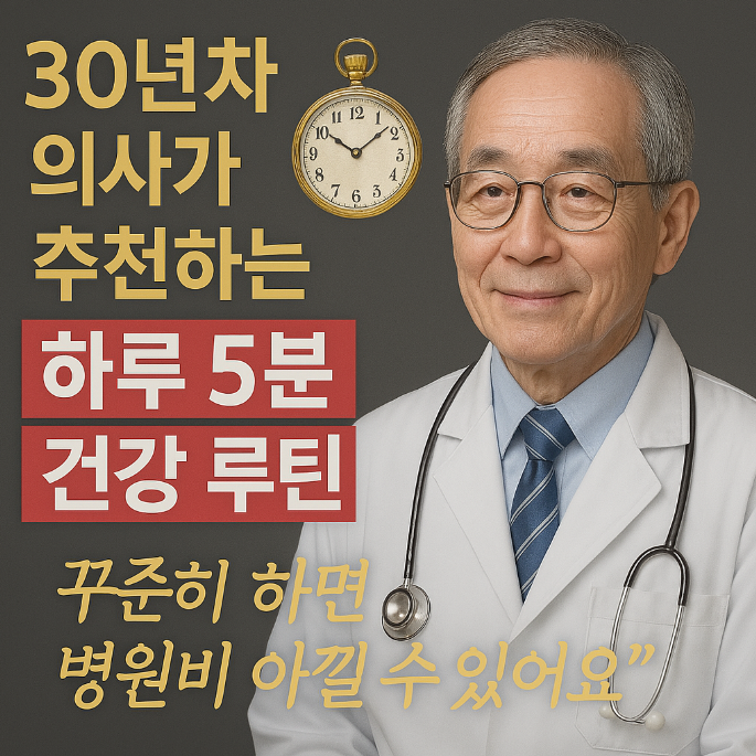 의사도 추천하는 하루 5분 건강 루틴, 꾸준히 하면 병원비 아낄 수 있어요