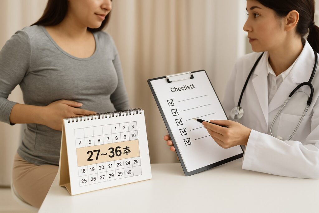 임산부가 백일해주사 접종 전 확인하는 체크리스트