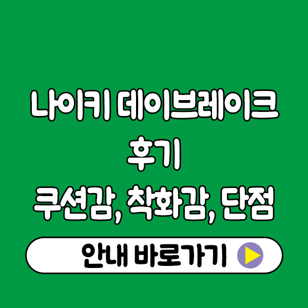 나이키 데이브레이크 후기|쿠션감·착화감·단점까지 솔직 리뷰 Nike daybreak review