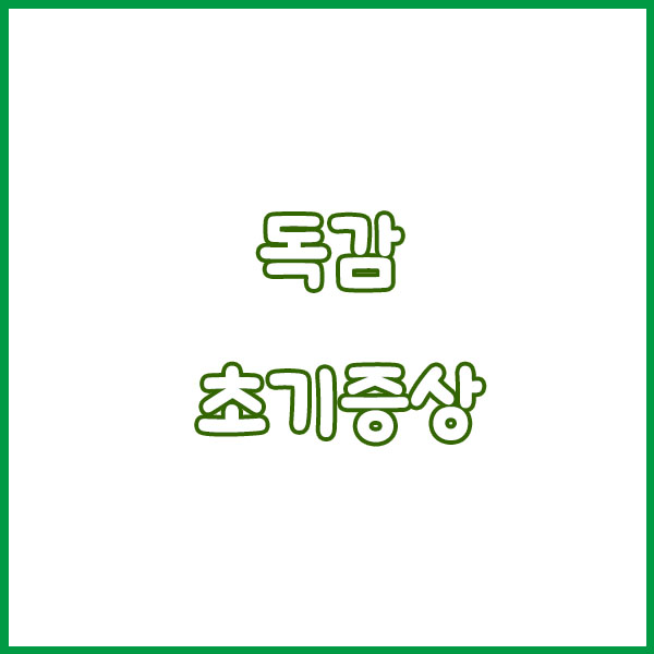 독감 초기증상 이렇게 나타납니다|열·오한·근육통 단계별 정리 early flu symptoms