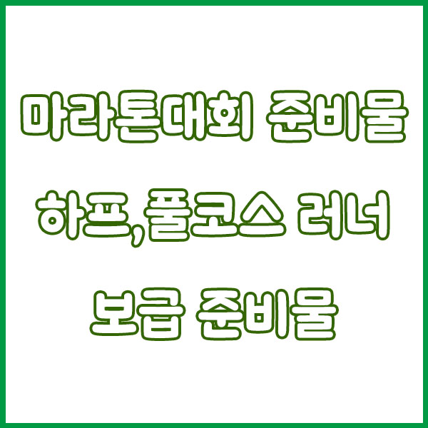 마라톤 대회 준비물, 복장 가이드