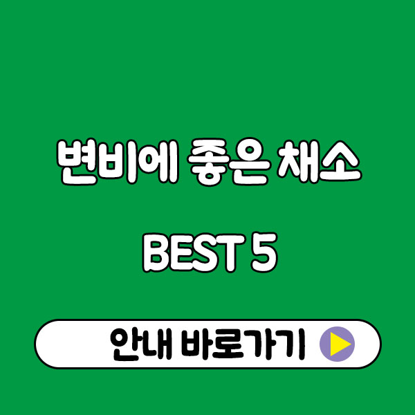 변비에 좋은 채소 BEST 5｜다이어트와 장 건강까지 한 번에!
