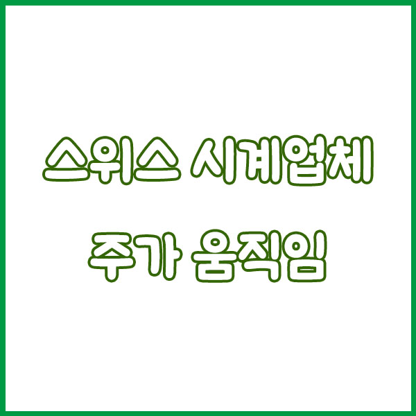 스위스 39% 관세 낮추나… Swatch, Richemont 주가 급등