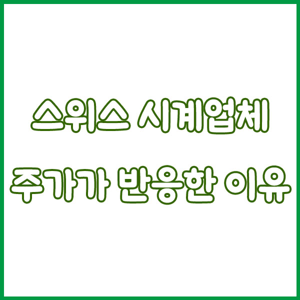 스위스 39% 관세 낮추나… Swatch, Richemont 주가 급등